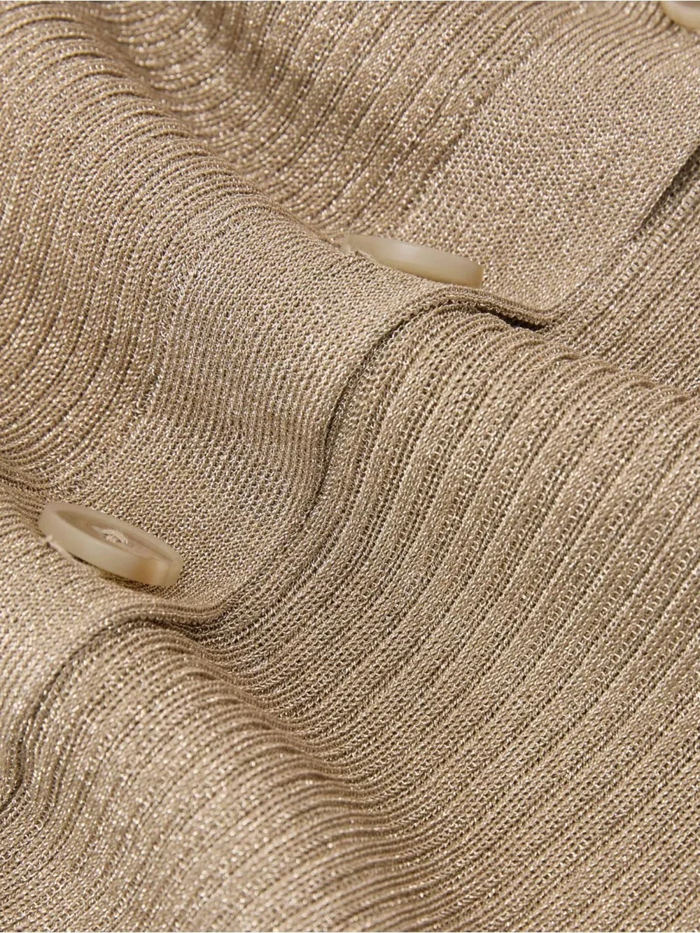 Reiss Lilana
Metallic Rib-Knit Waistcoat in Gold - Picture 5 of 10